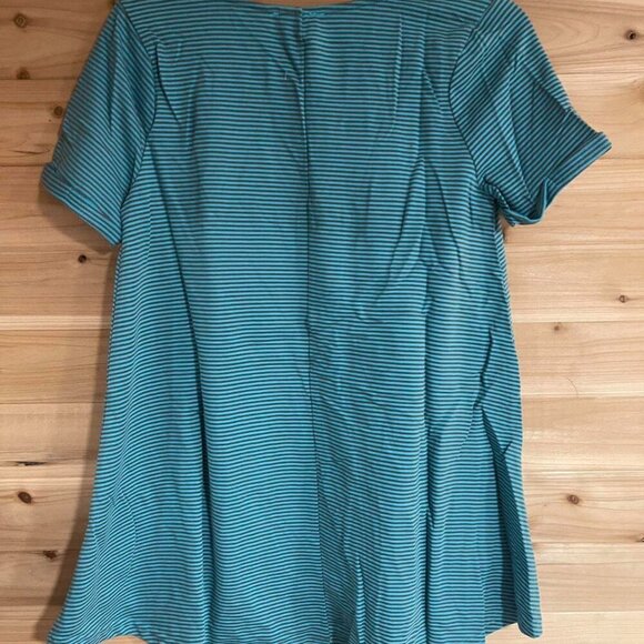 Blue Striped Short Sleeve Top - Hayden LA - Picture 4 of 4